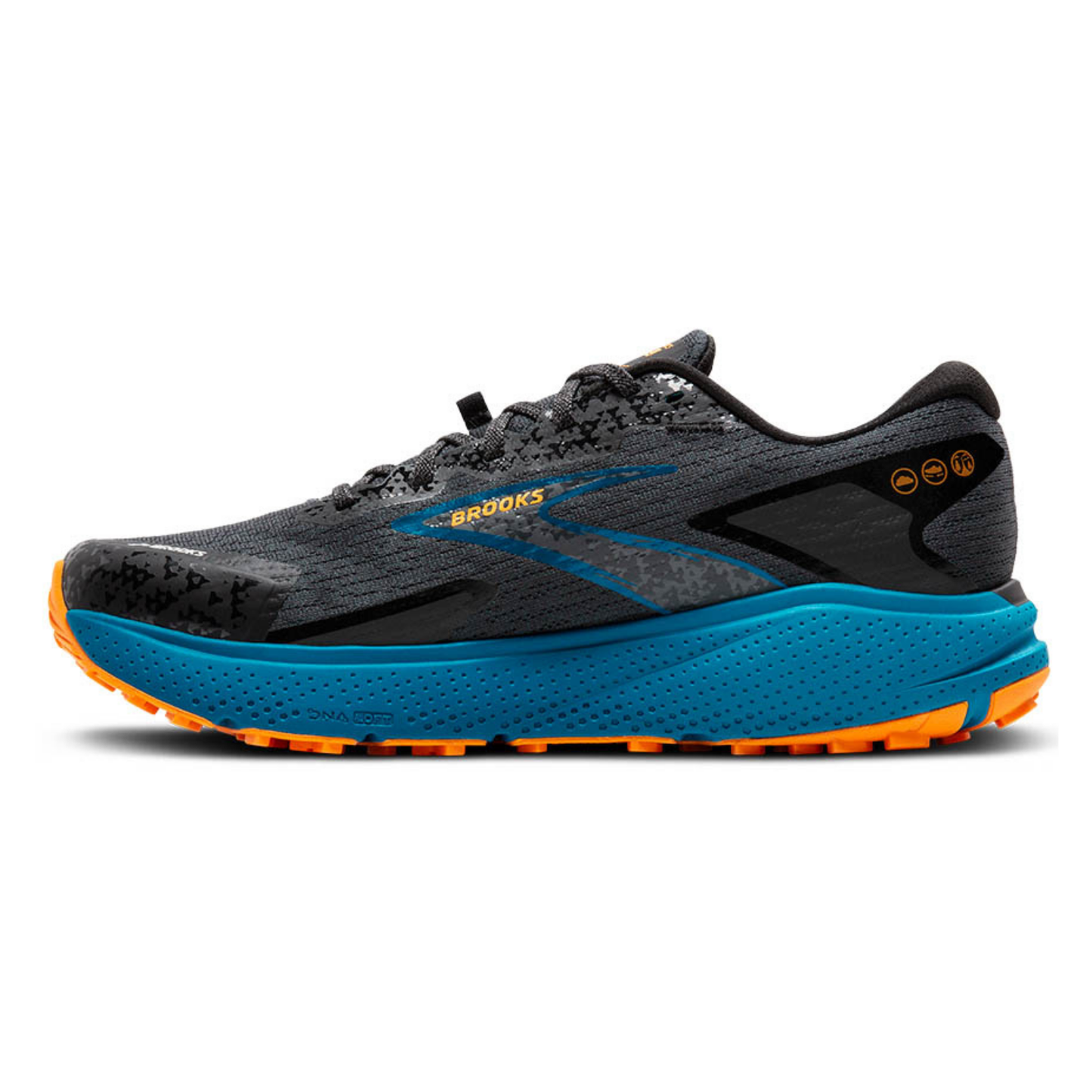 Brooks Men's Divide 5 (D) Ebony / Mosaic Blue / Org - shoeguru-au