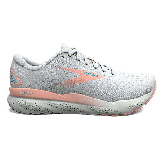 Brooks Women's Ghost 16 (B) White / Bluewash / Peach - shoeguru-au
