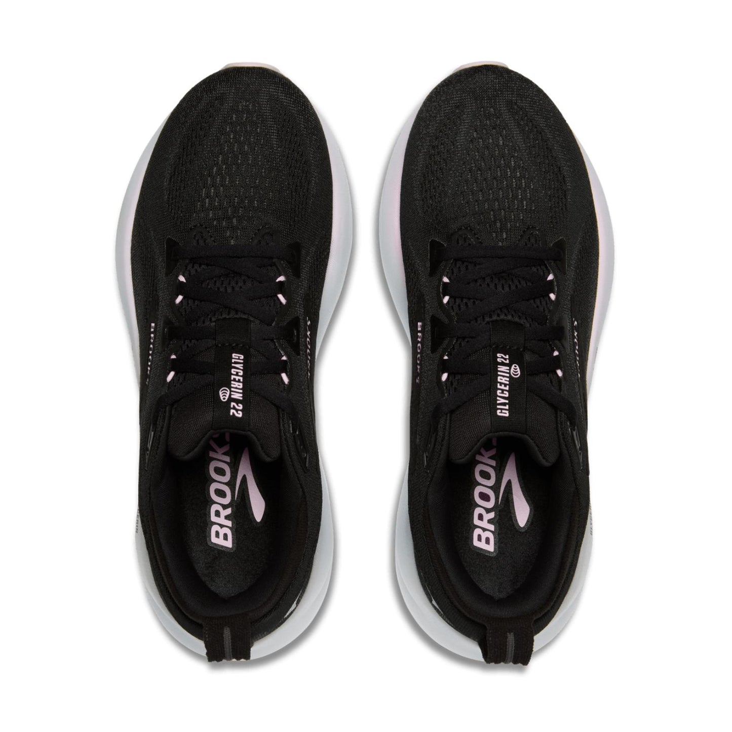 Brooks Women's Glycerin 22 (B) Black / Orchid Ice / White - shoeguru-au